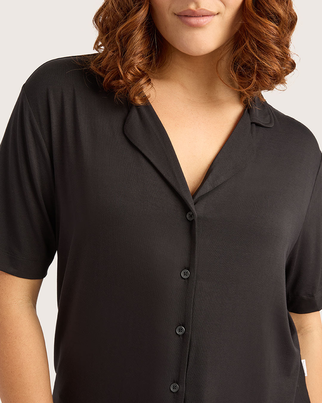 Goodnight Short Sleeve Sleep Shirt - Black
