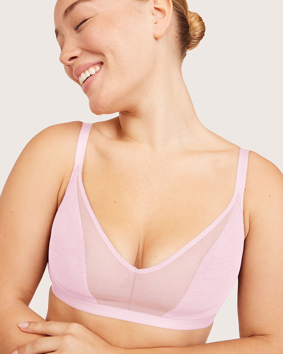 FreeMesh Crop Bralette - Pink Sorbet
