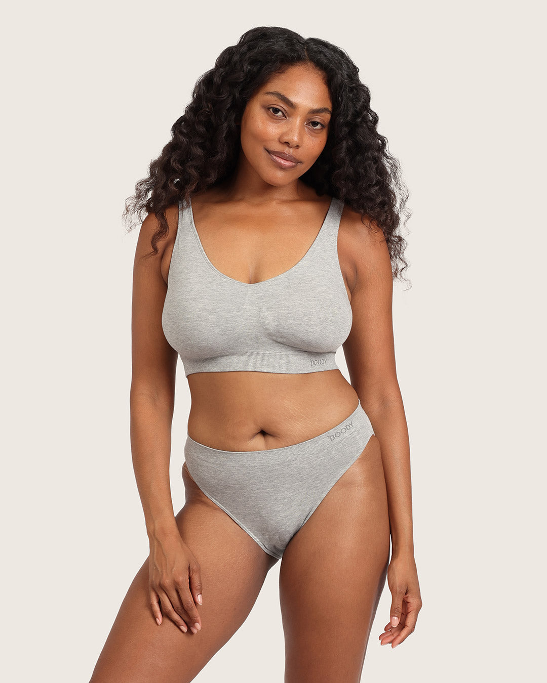 Classic Bikini - Light Grey Marl