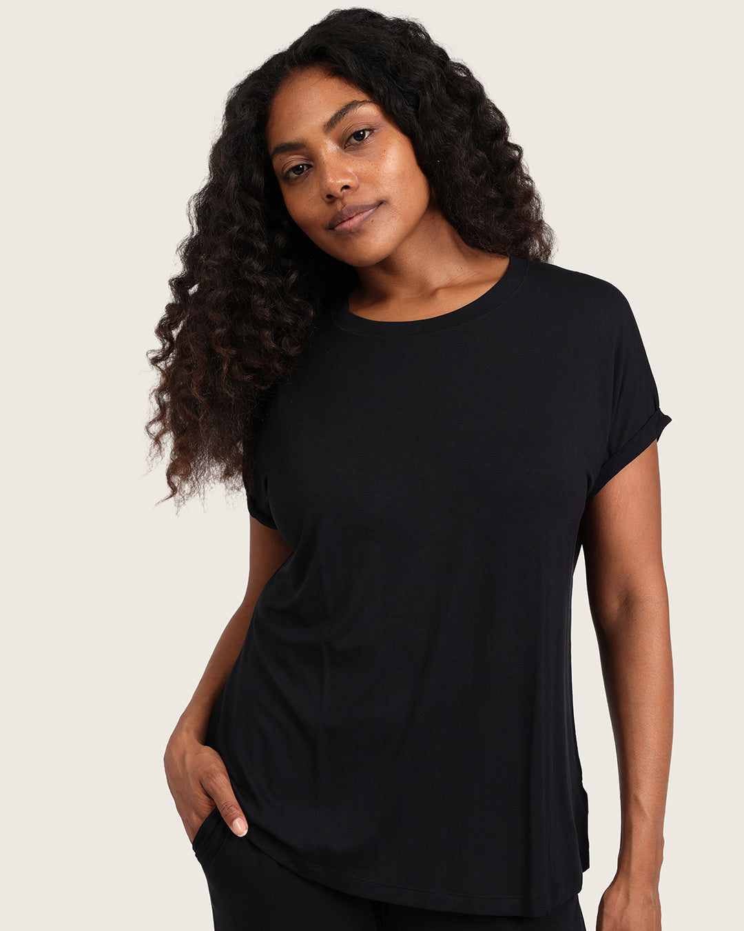 Downtime Lounge Top - Black