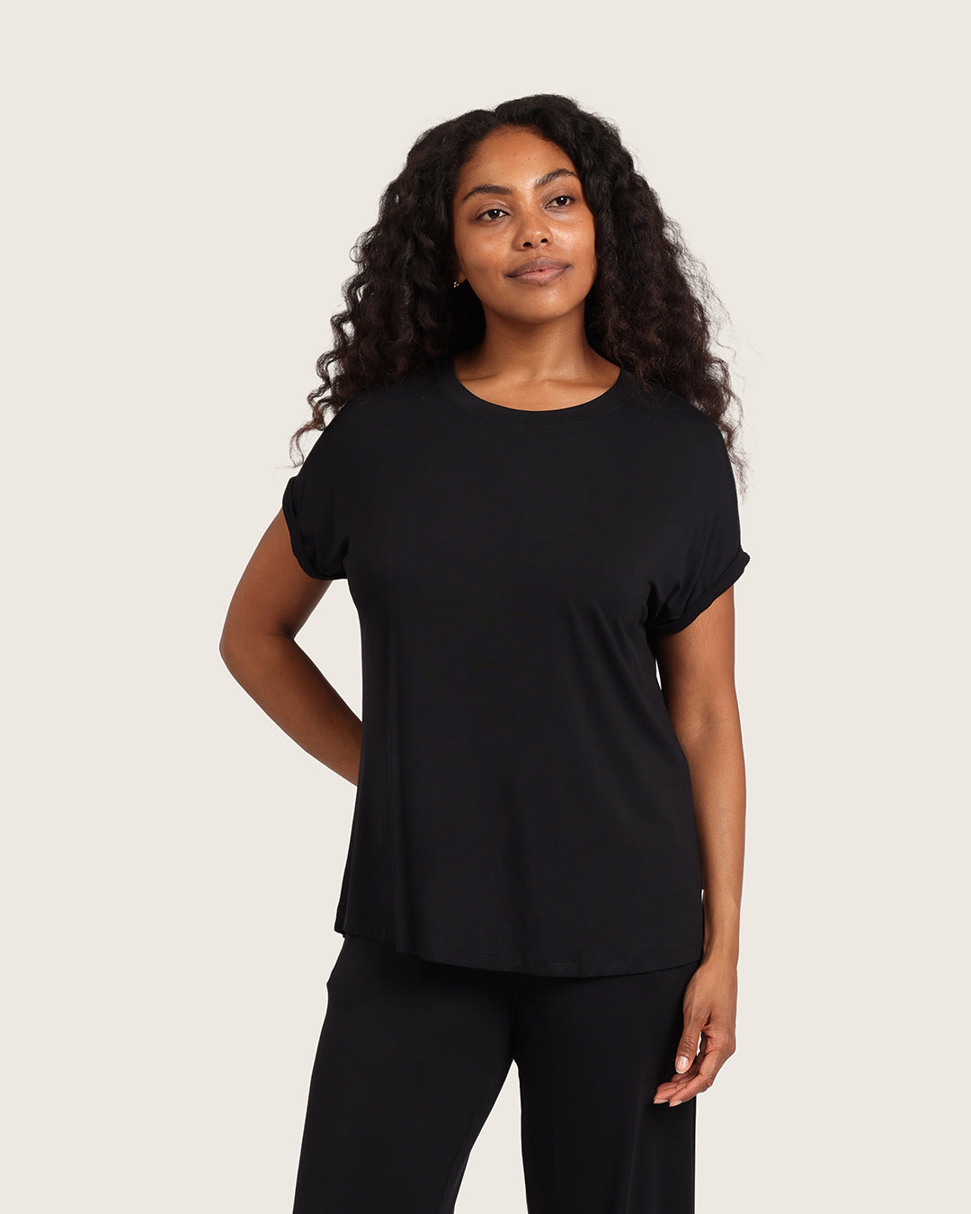 Downtime Lounge Top - Black