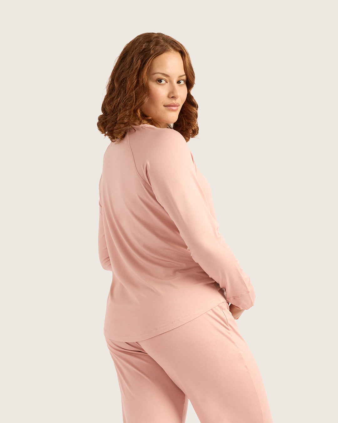 Goodnight Raglan Sleep Top - Dusty Pink