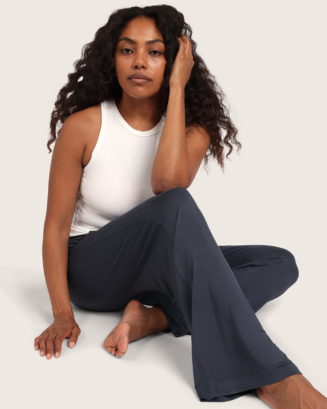 Downtime Wide Leg Lounge Pants - Storm