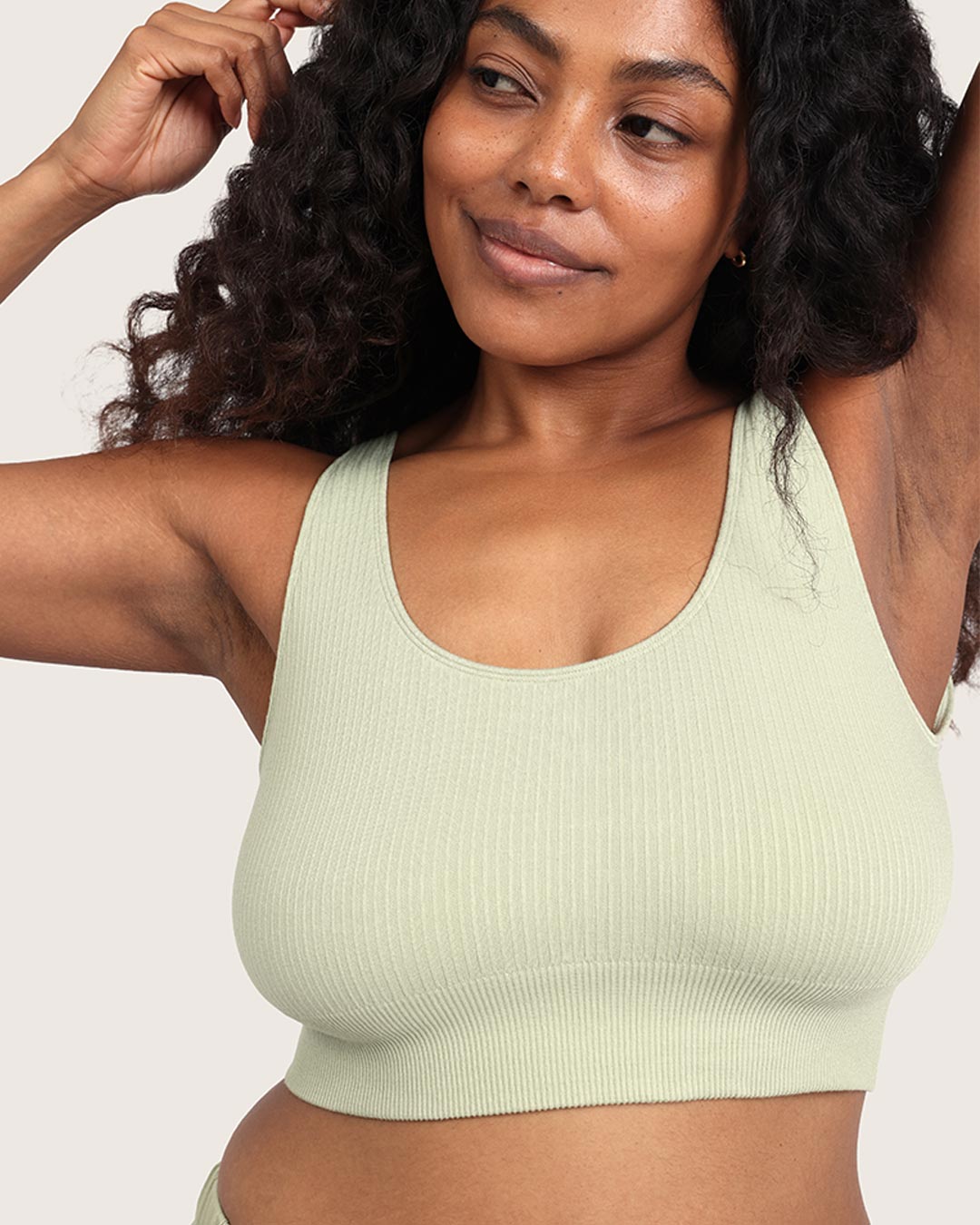 Ribbed Seamfree Crop-Sage
