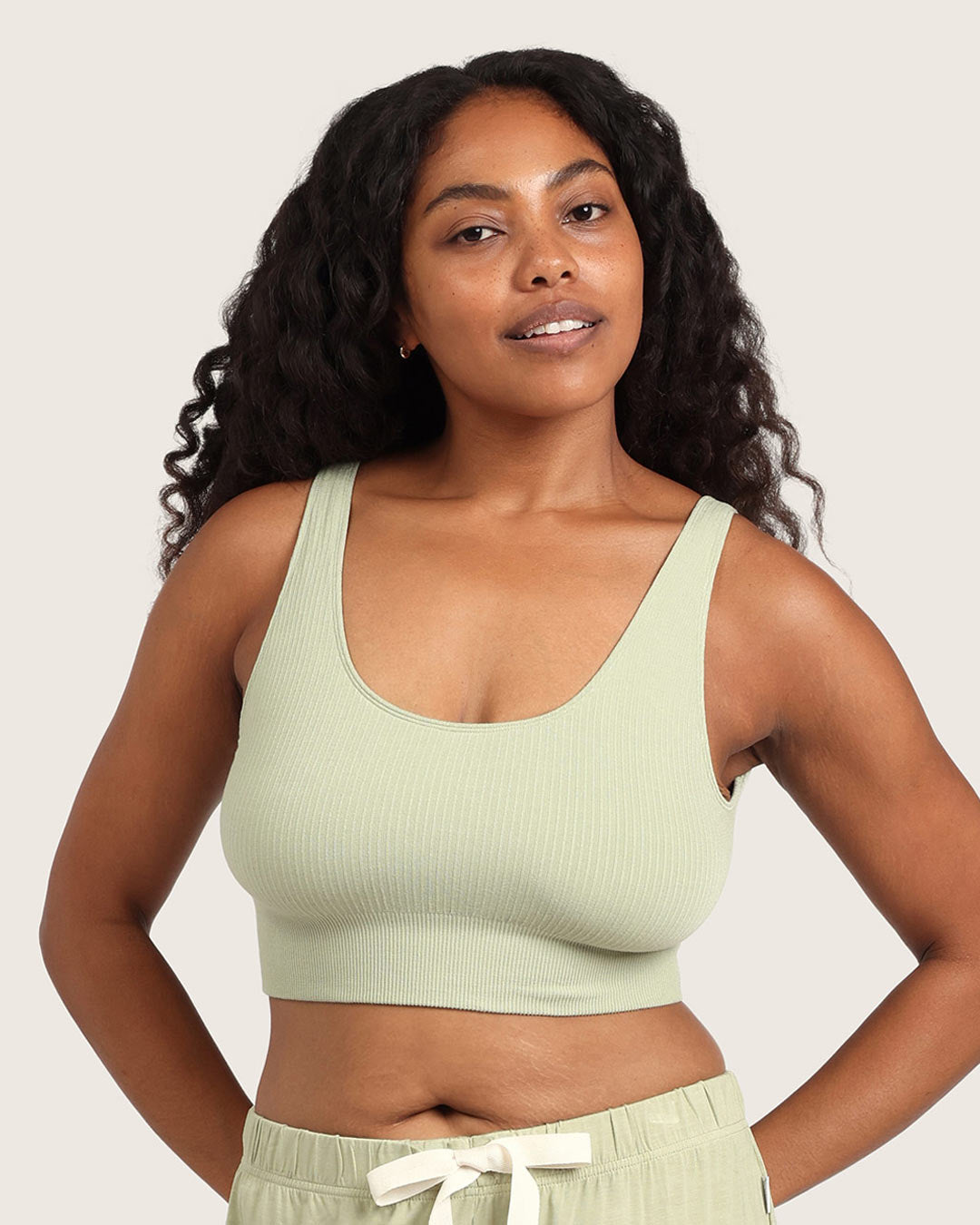 Ribbed Seamfree Crop-Sage