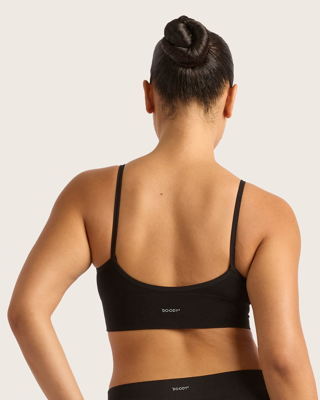 LYOLYTE Ribbed Low Back Bralette - Black
