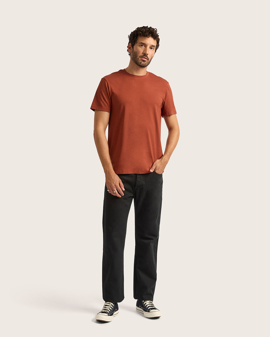 Men's Classic Crew Neck T-Shirt - Rust