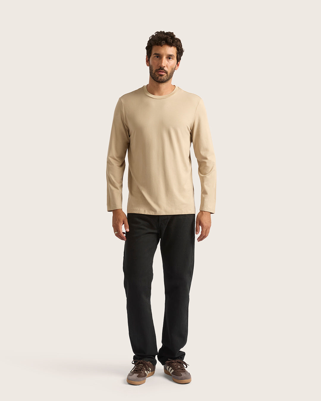 Men's Classic Long Sleeve T-Shirt - Stone