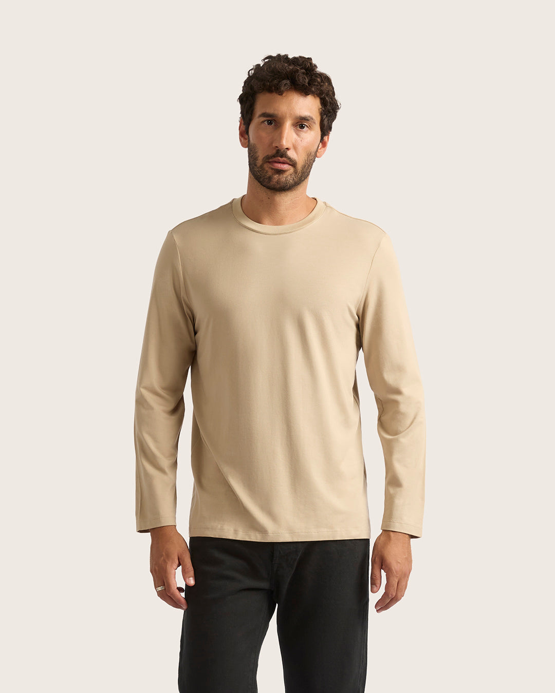 Men's Classic Long Sleeve T-Shirt - Stone