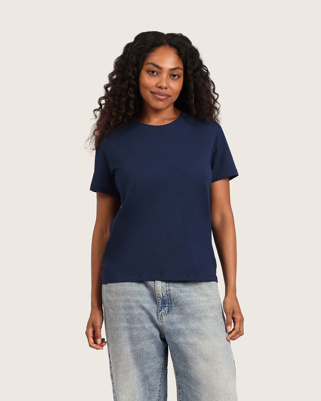 トップス deres first class T shirt NAVY Women's Bamboo Classic Crew Neck T-Shirt in Navy – Boody Canada