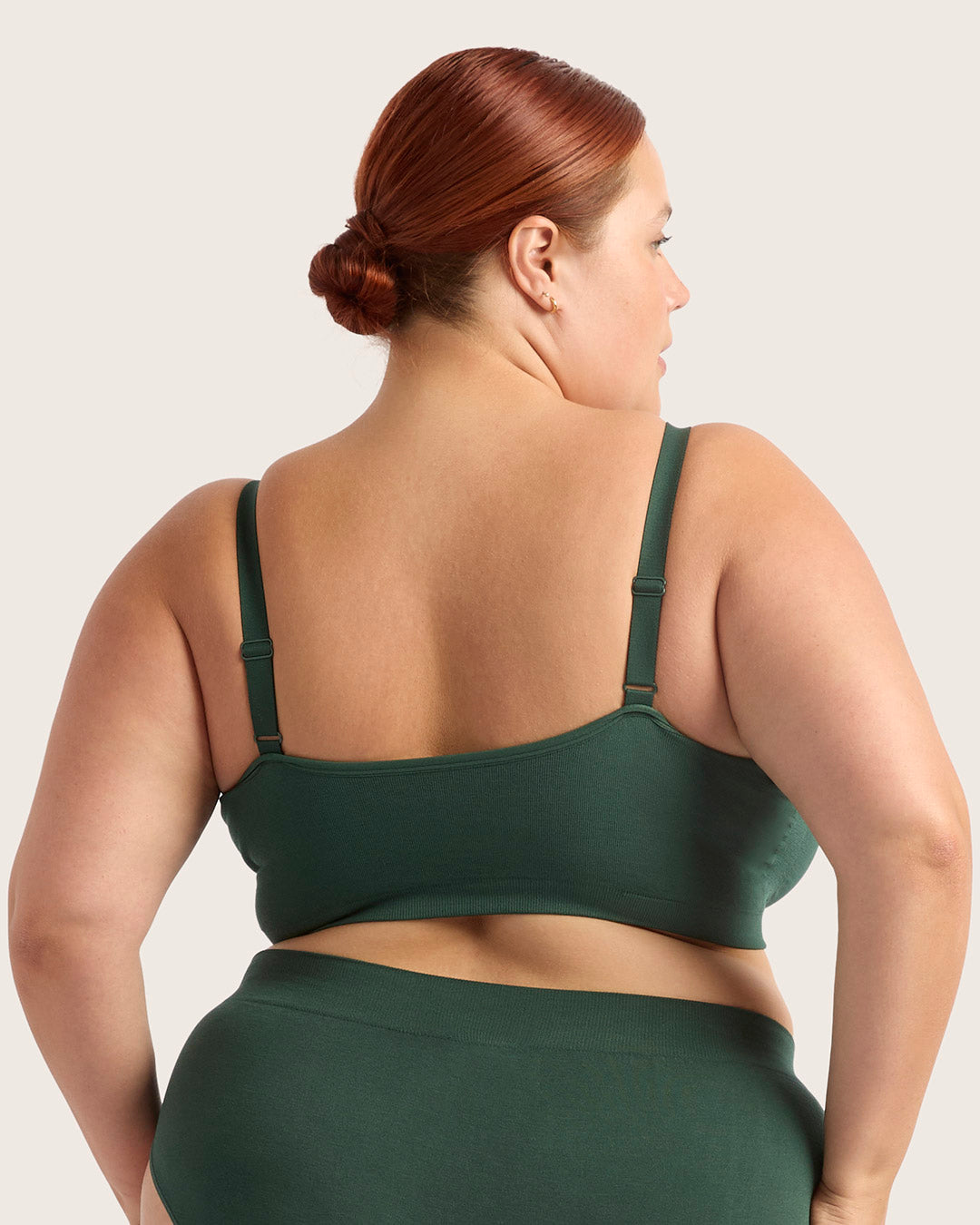 Full Bust Wireless Bra - Emerald Green