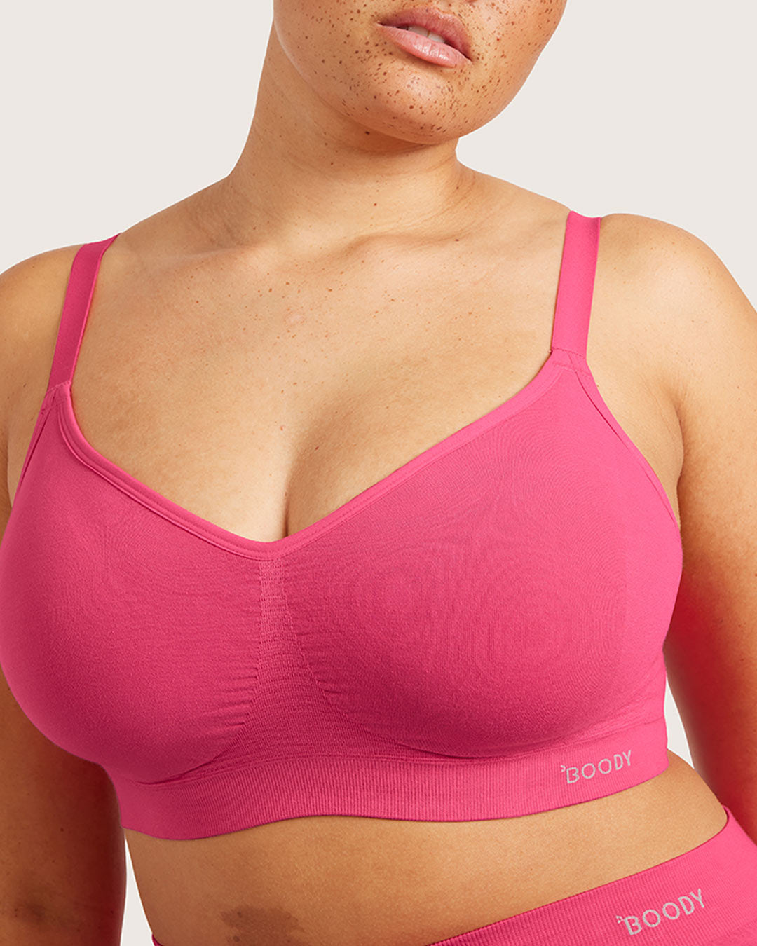 Wireless Full Bust T-Shirt Bra - BCAM Pink