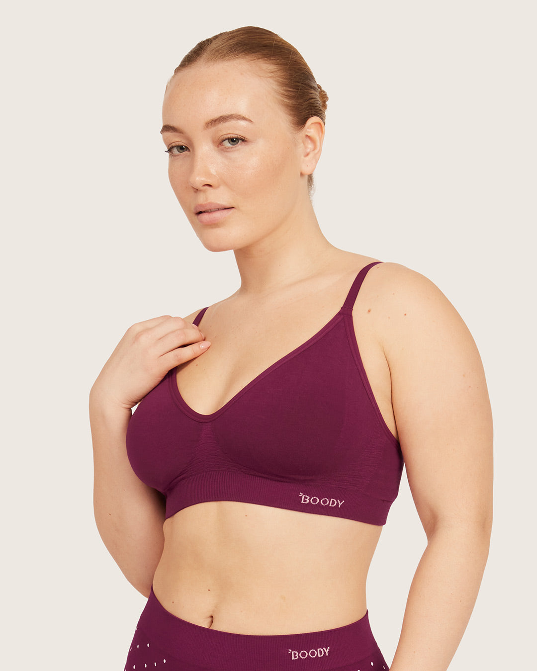 Wireless T-Shirt Bra - BCAM Dark Pink