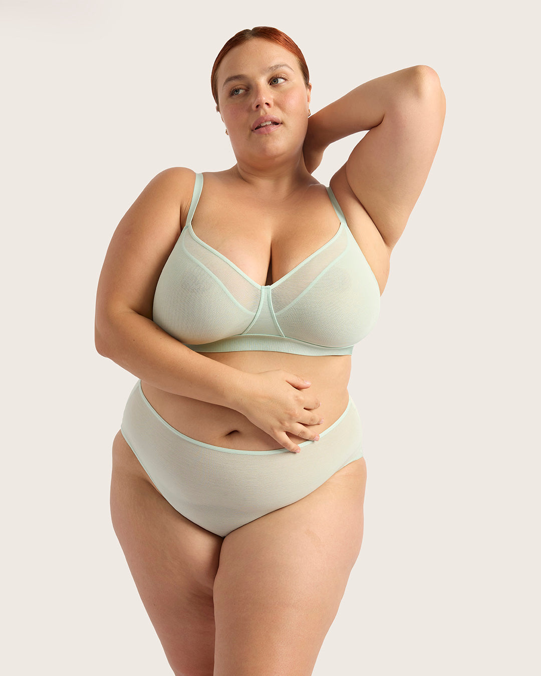 FreeMesh Full Bust Wireless Bra - Mint