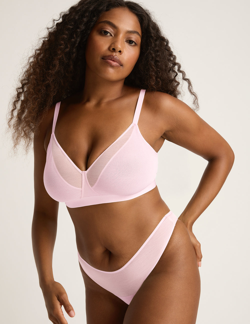 FreeMesh Full Bust Wireless Bra - Pink Sorbet