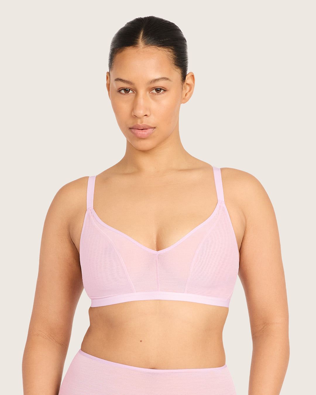 FreeMesh Crop Bralette - Pink Sorbet