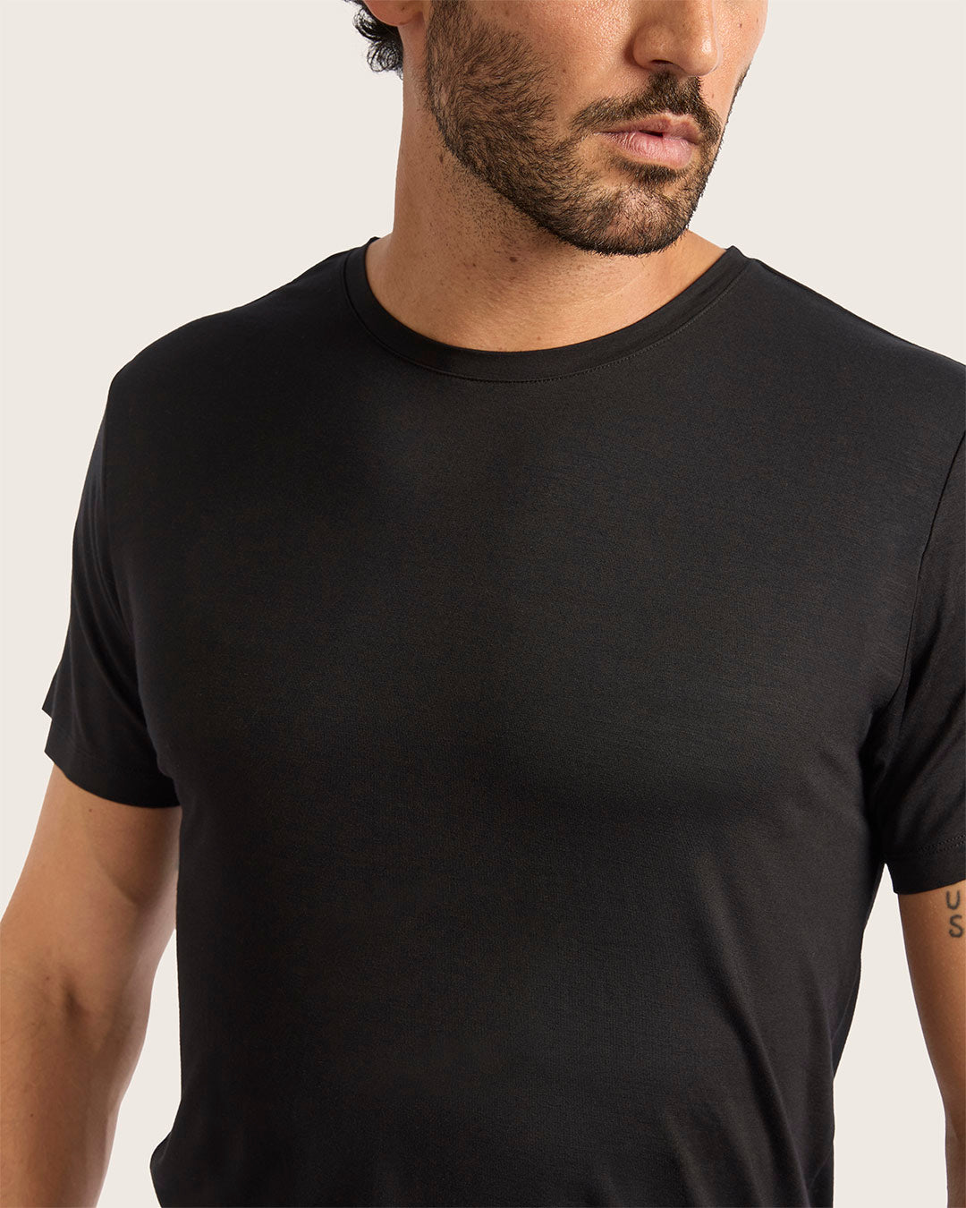 Men's Base Layer Crew Neck T-Shirt - Black