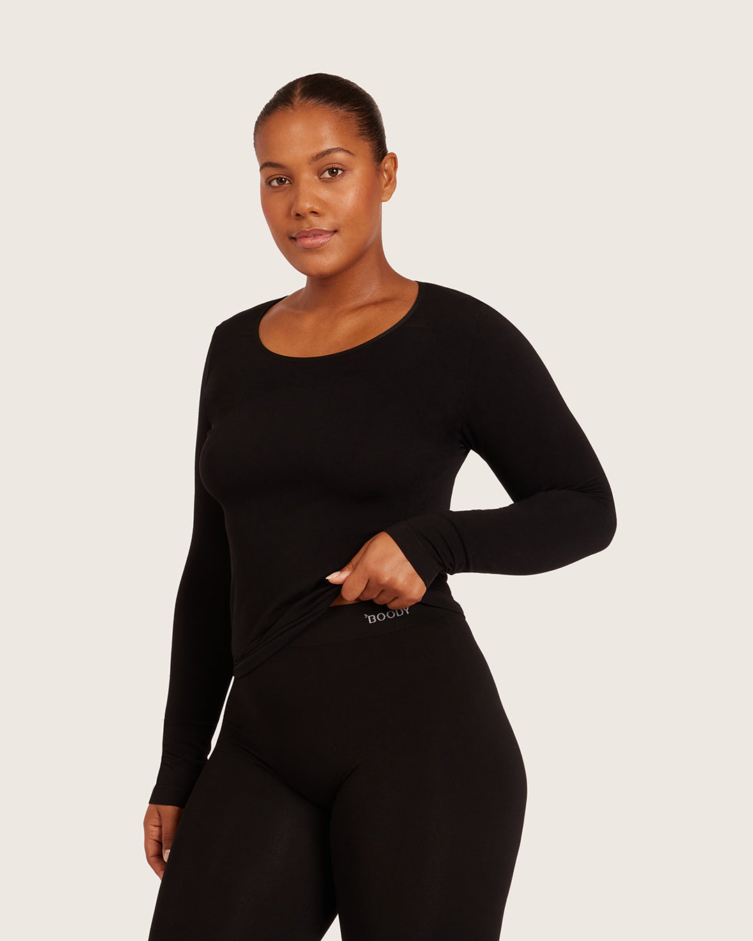 Women's Base Layer Long Sleeve Top - Black