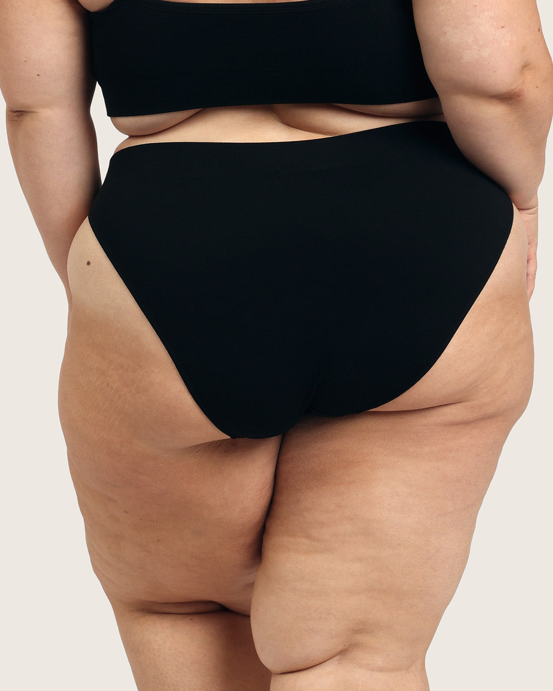 High Cut Full Briefs - Black