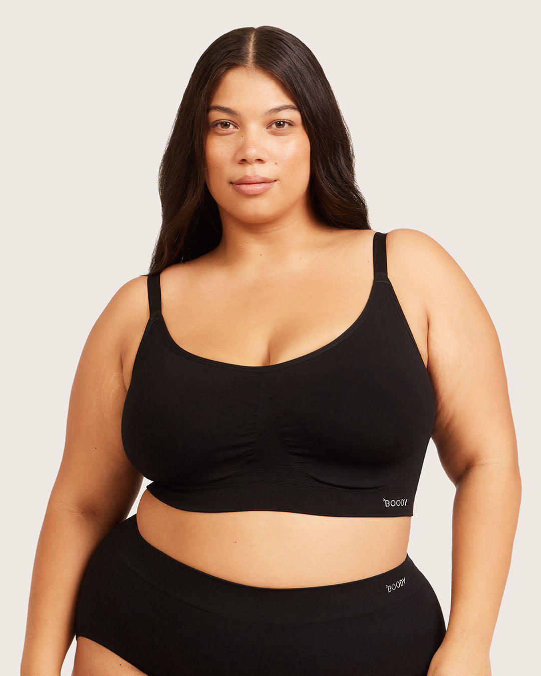 Full Bust Wireless Bra - Black