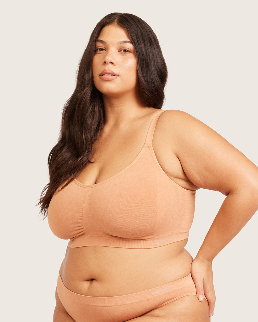 Full Bust Wireless Bra - Dune