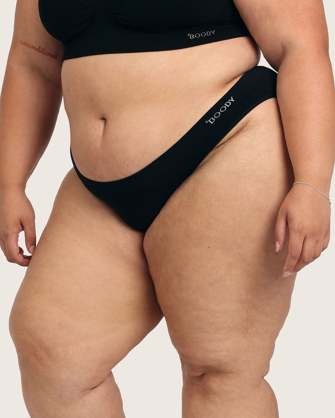 Period & Leak Proof - Hipster Bikini - Light - Black