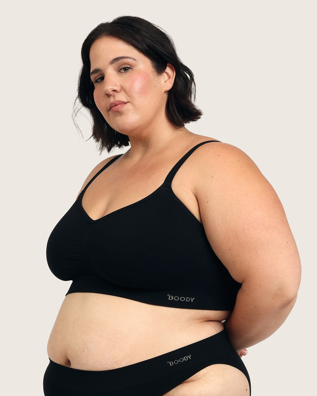 Wireless Full Bust T-Shirt Bra - Black