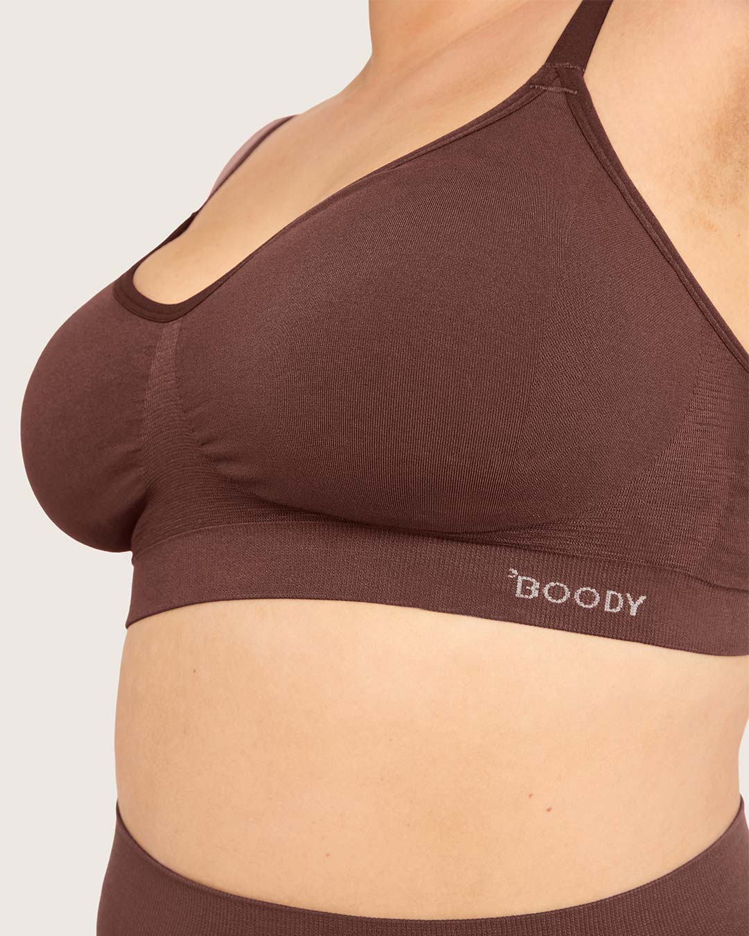 Wireless Full Bust T-Shirt Bra - Espresso