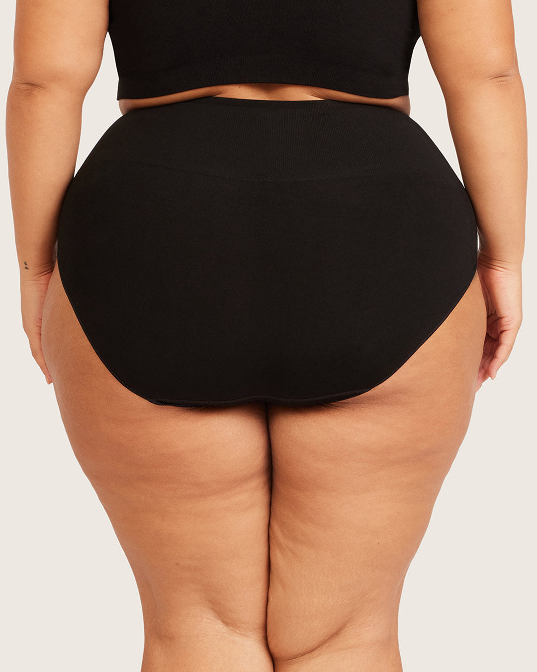 Shaper High Cut Full Briefs - Black