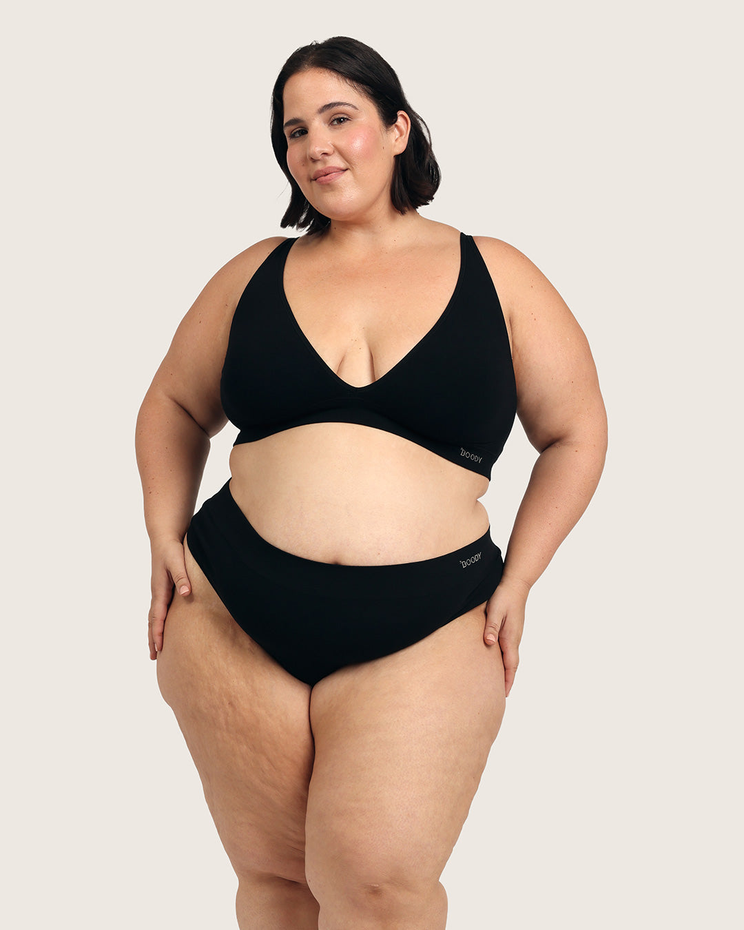 High Waist G-String - Black
