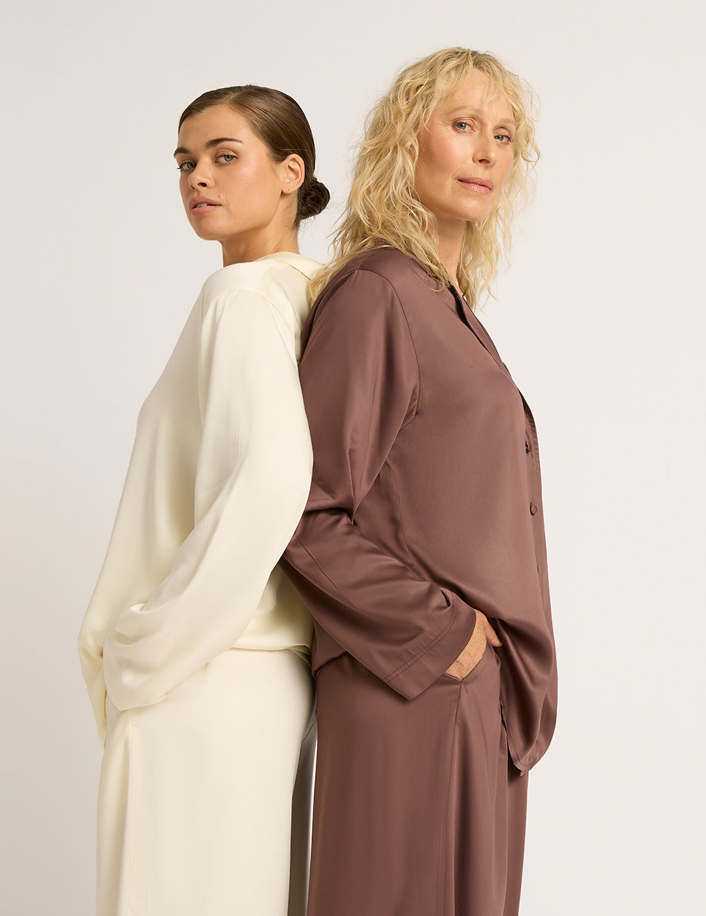 Vegan Silk Wide Leg Pants - Garnet