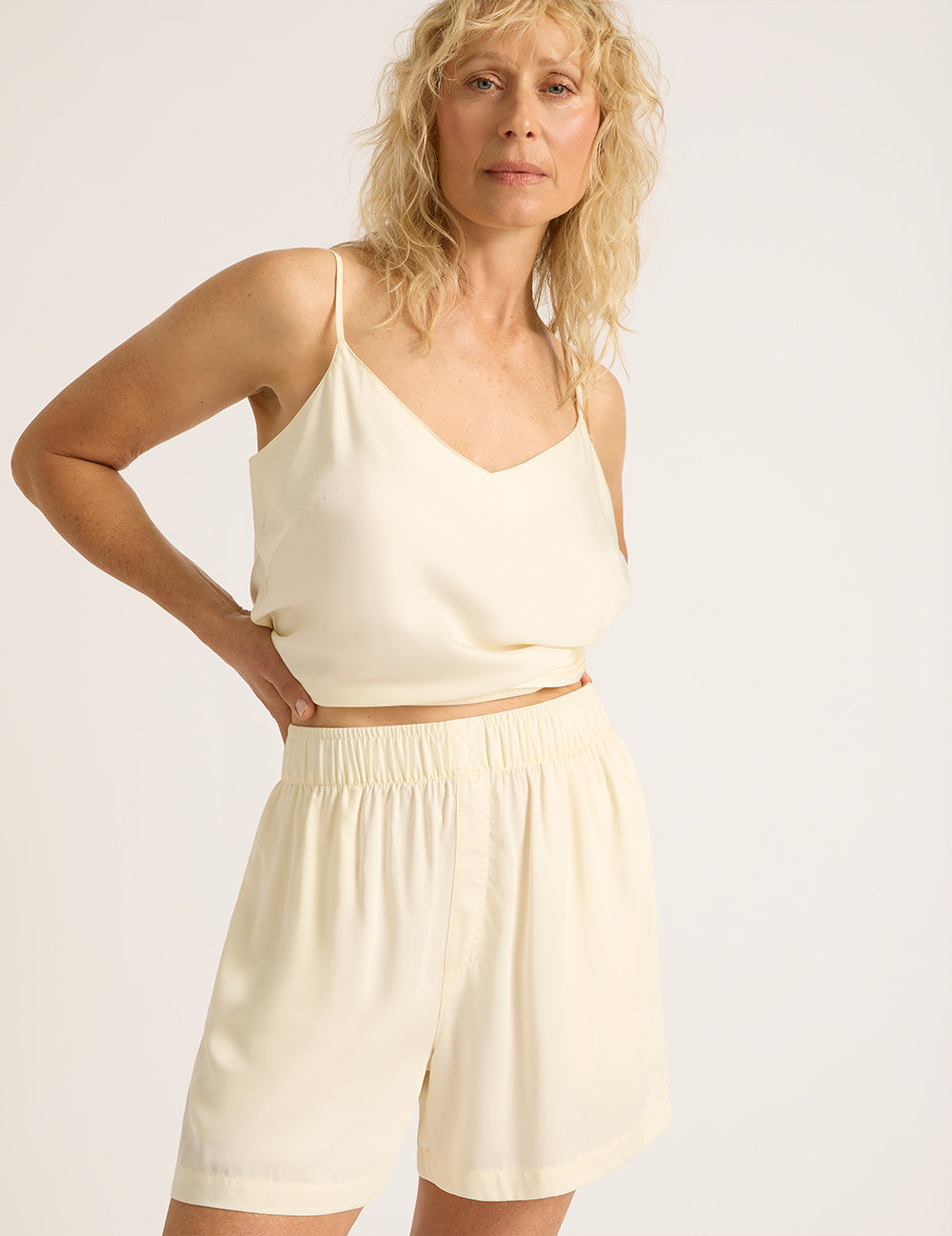 Vegan Silk Cami - Pearl