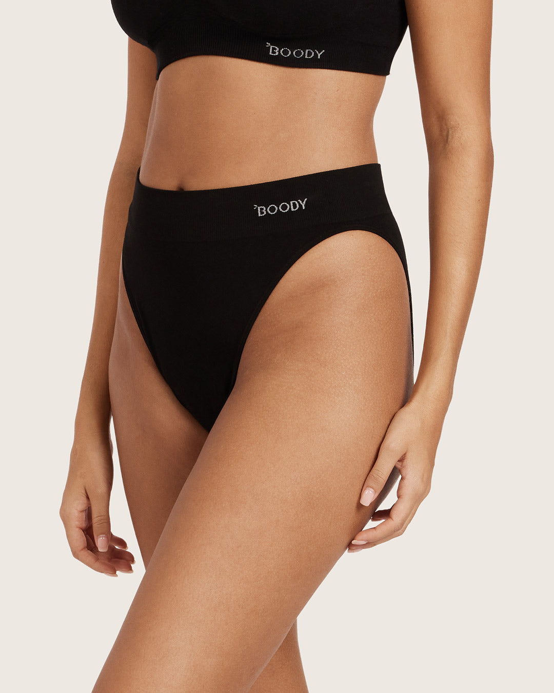 High Cut Full Briefs - Black