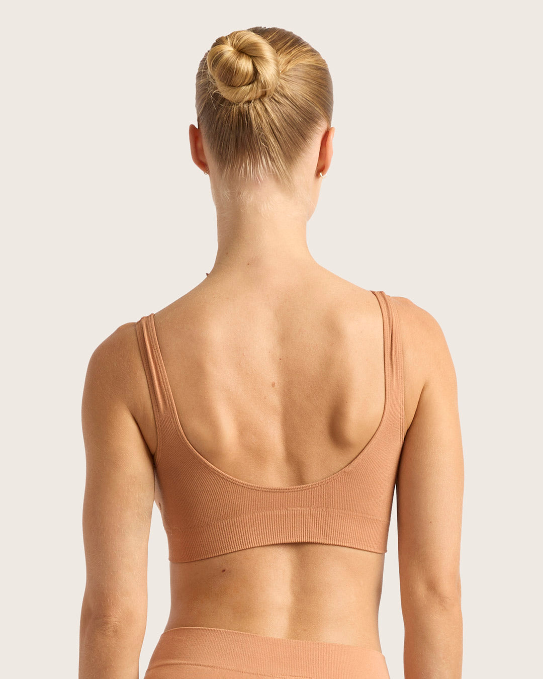 Seamfree Padded Crop Bra - Dune