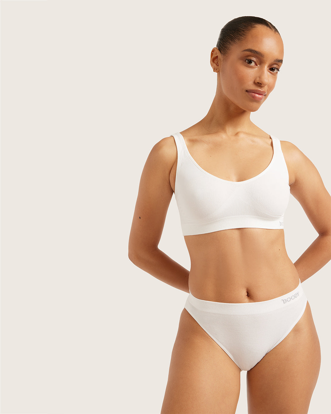 Seamfree Crop Bra - White
