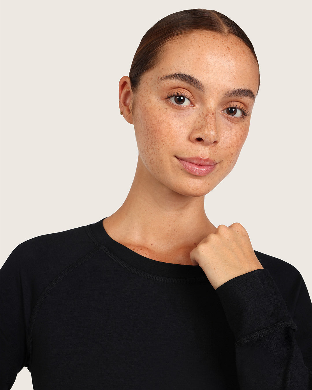 Goodnight Raglan Sleep Top - Black