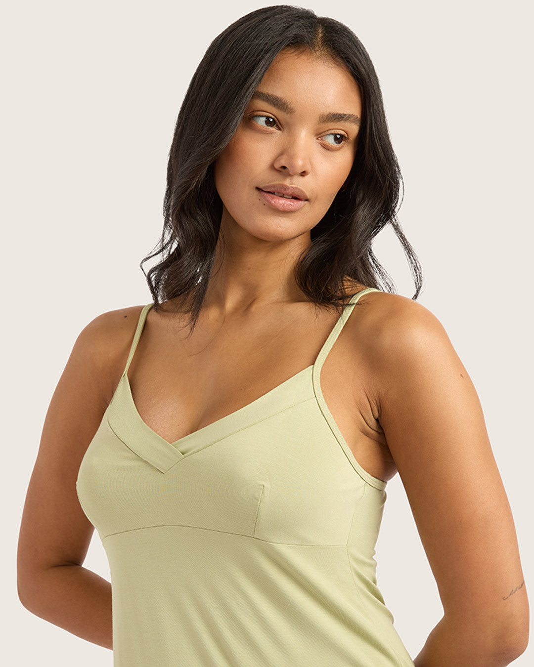 Goodnight Slip Sleep Dress - Sage