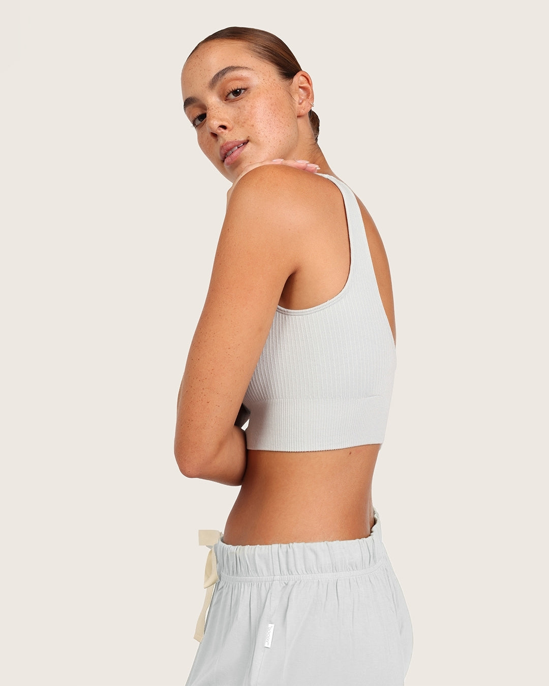 Ribbed Seamfree Crop-Dove