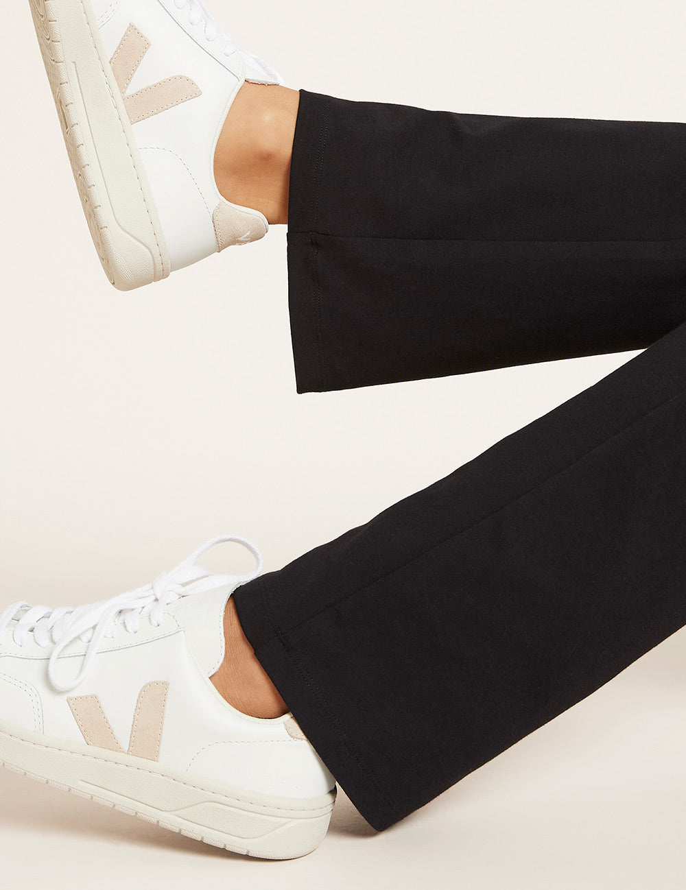 High Waist Flare Pants - Black