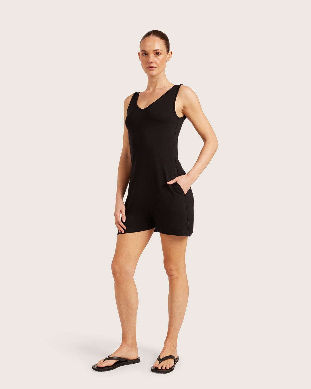 Short Romper - Black