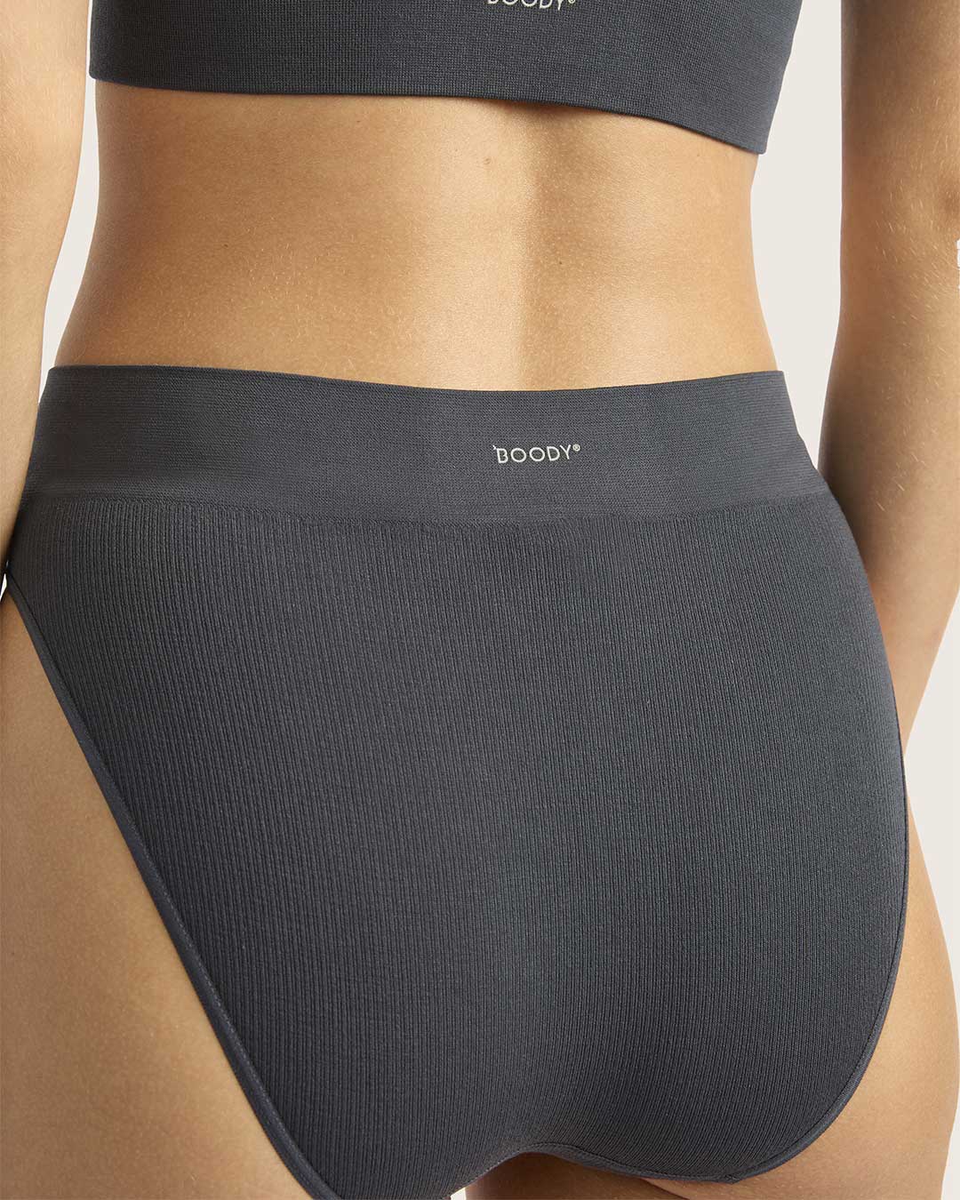 LYOLYTE Ribbed High Leg Briefs - Storm