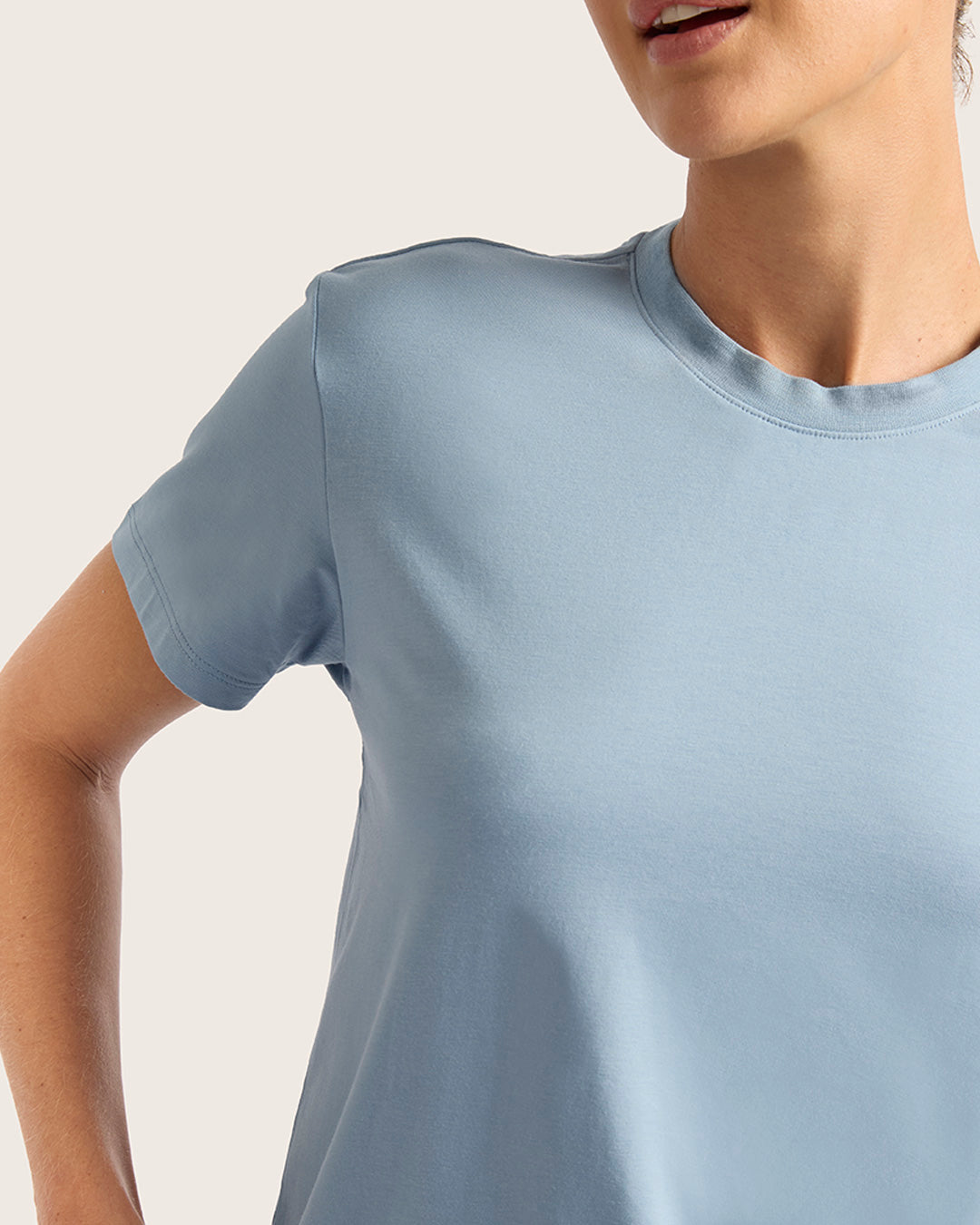 Women's Classic Crew Neck T-Shirt - Sky Blue