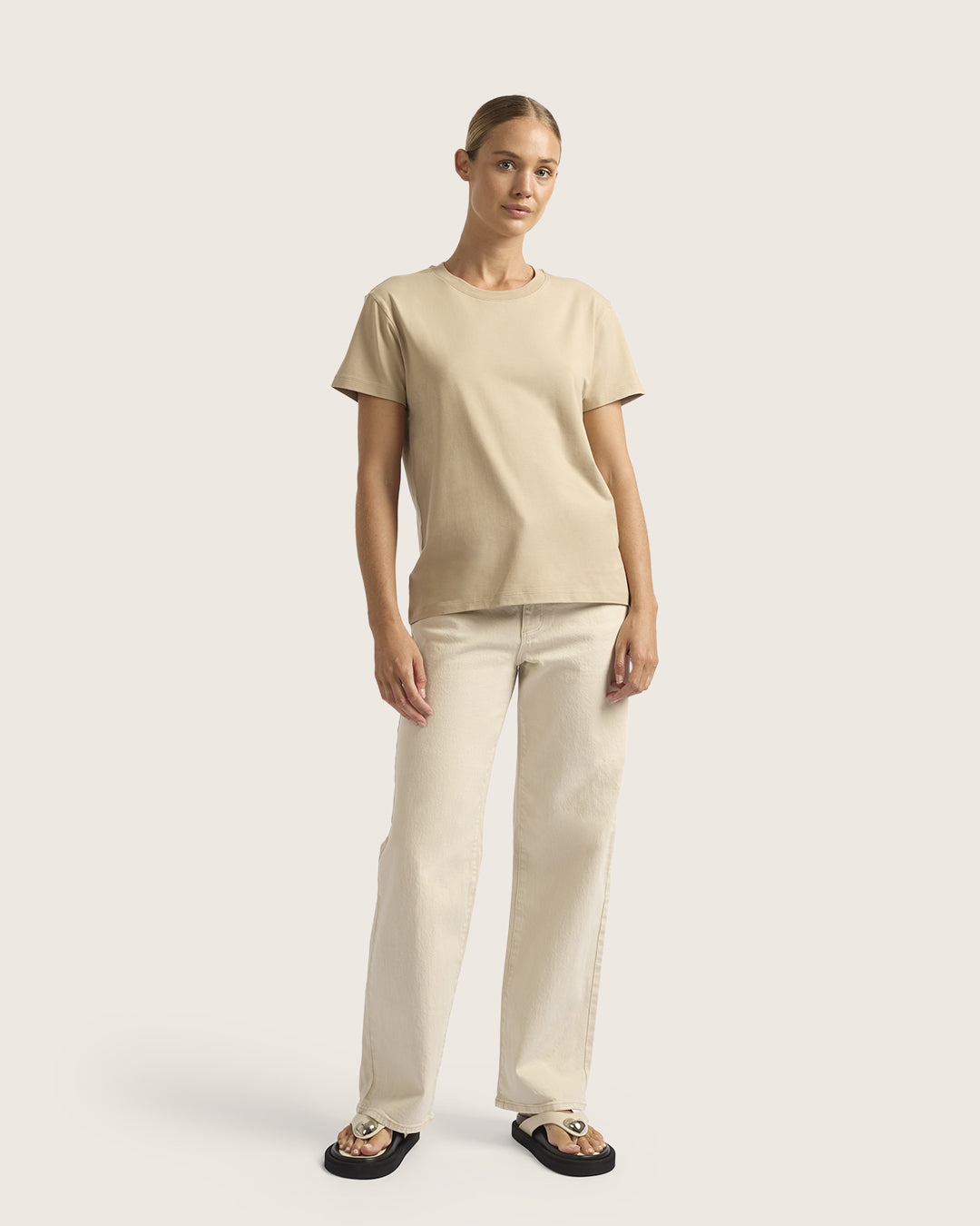 Women's Classic Crew Neck T-Shirt - Stone