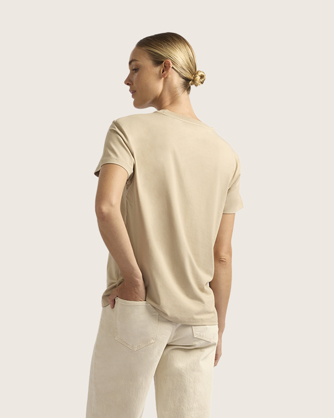 Women's Classic Crew Neck T-Shirt - Stone