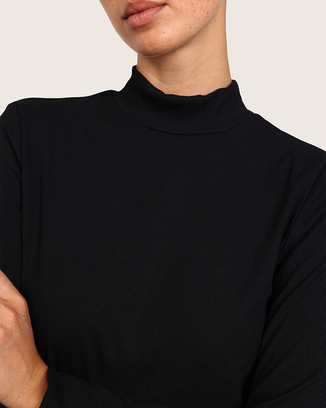 Women's Ribbed Turtleneck Top