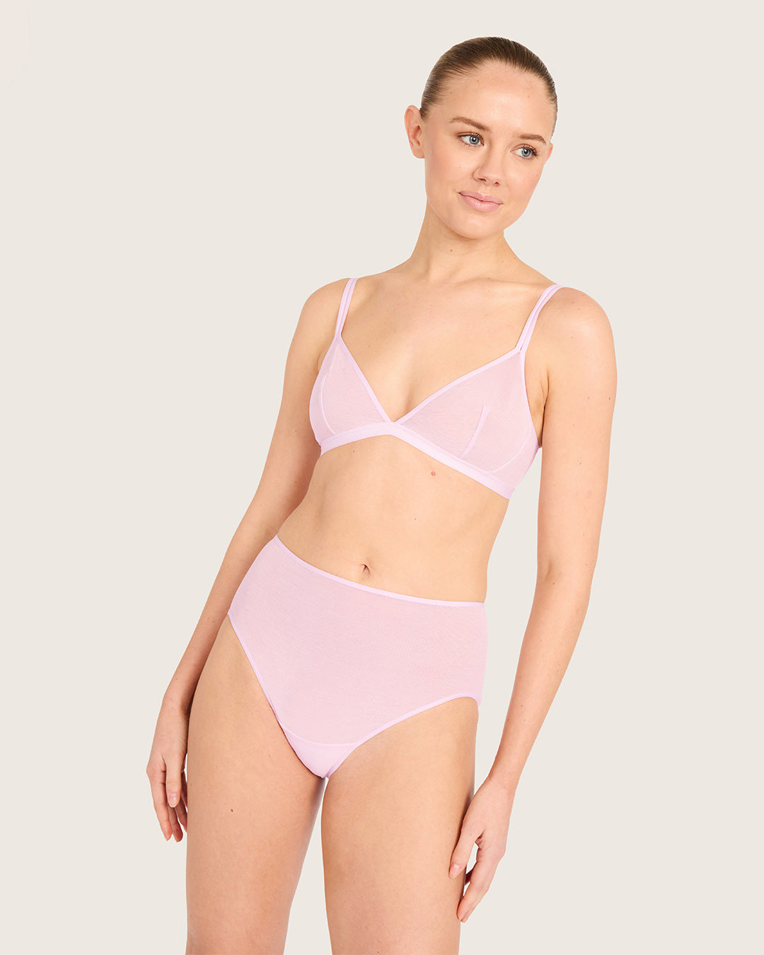 FreeMesh Triangle Bralette - Pink Sorbet