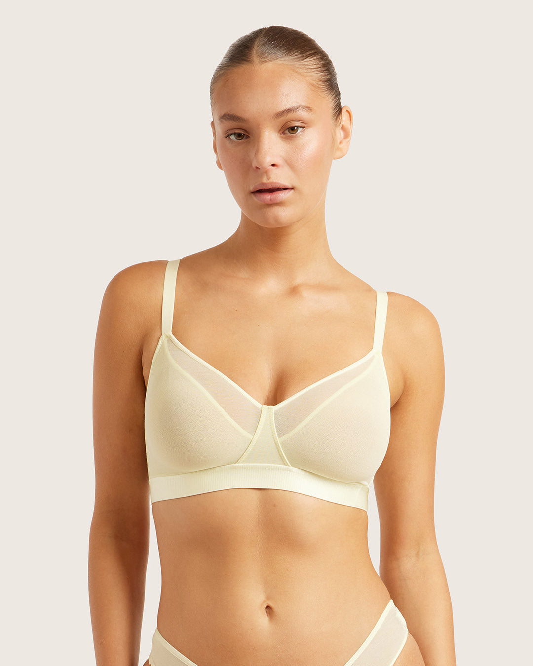 FreeMesh Full Bust Wireless Bra - Lemon