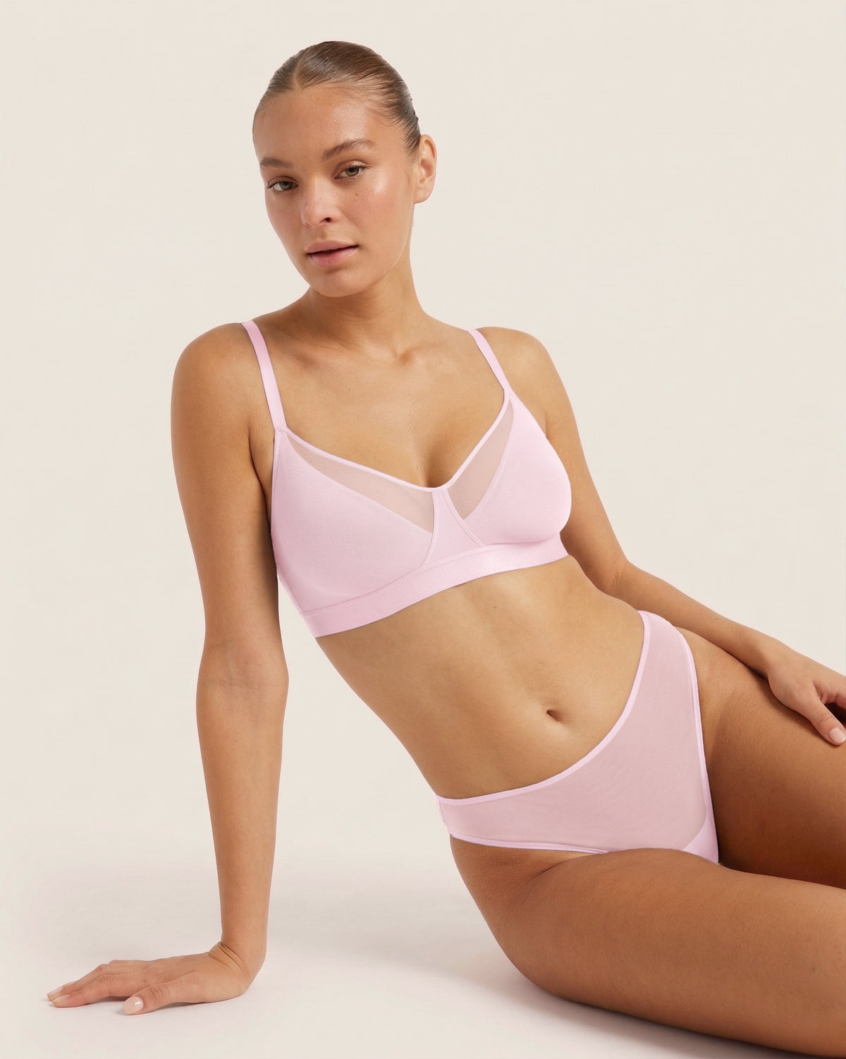FreeMesh Full Bust Wireless Bra - Pink Sorbet