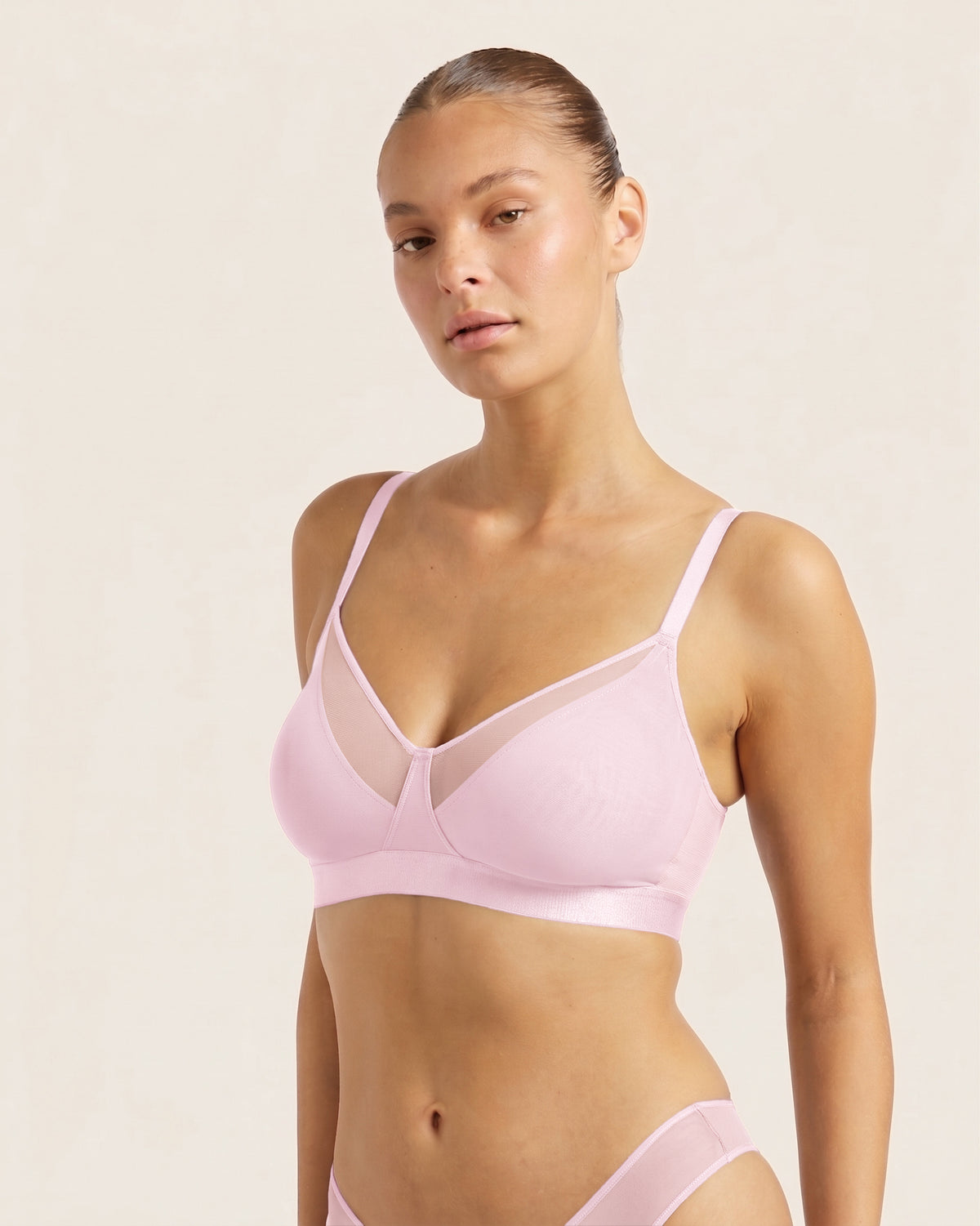 FreeMesh Full Bust Wireless Bra - Pink Sorbet