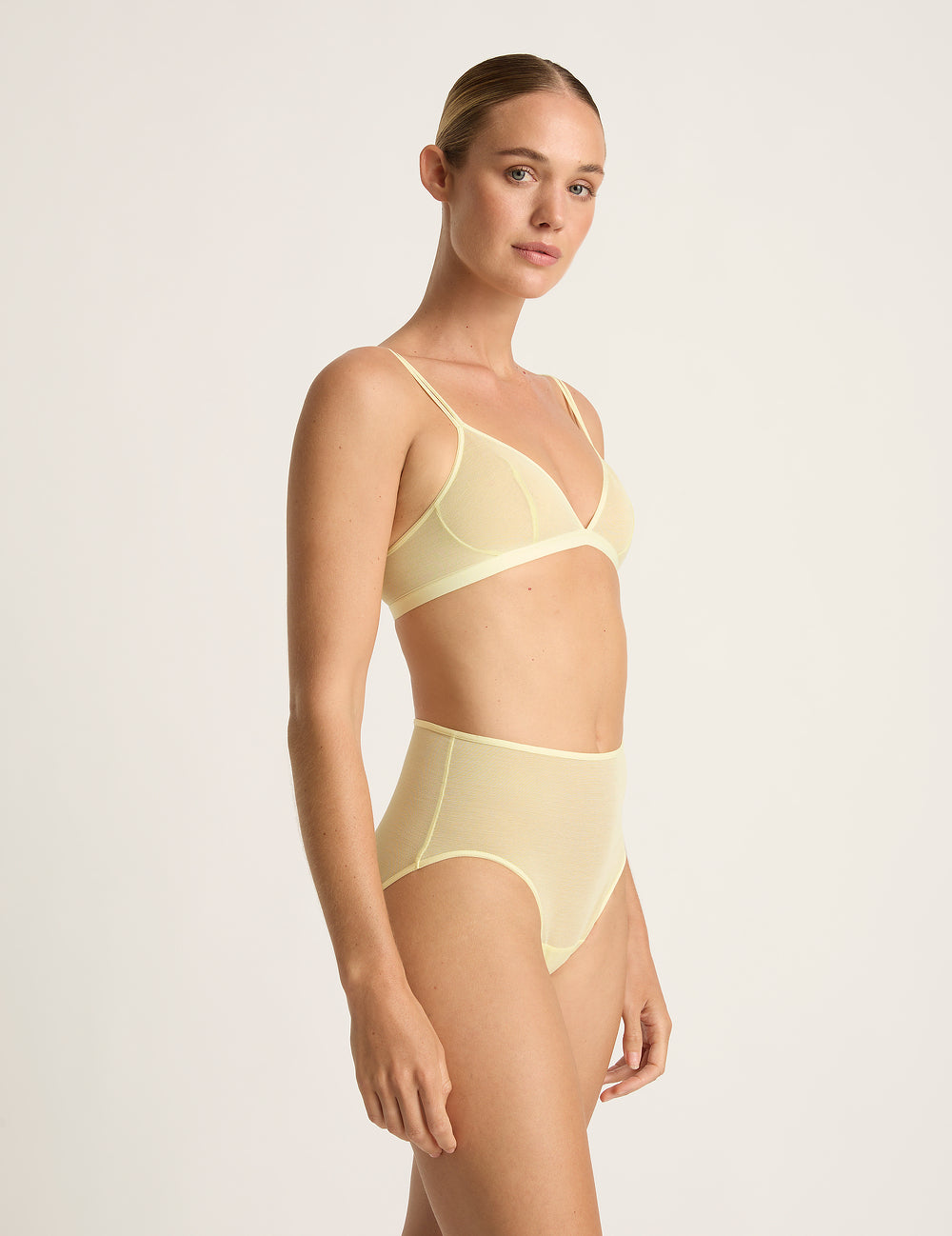 FreeMesh High-Cut Full Briefs - Lemon